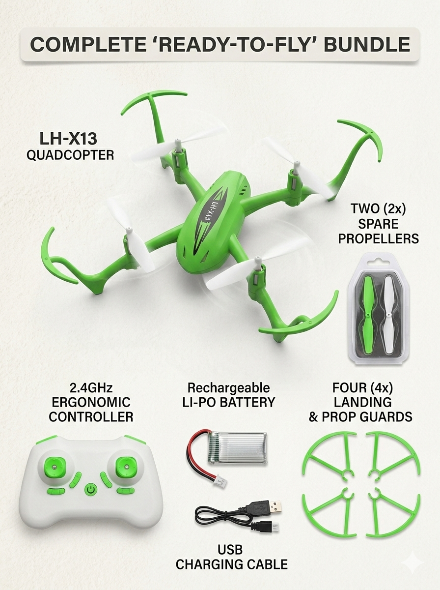 Compact Drone - NO CAMERA Small Drone with 3 Modes of flying Small Drone for Kids RC Drone for Kids Remote Control Drone I Pack of 1 Set I